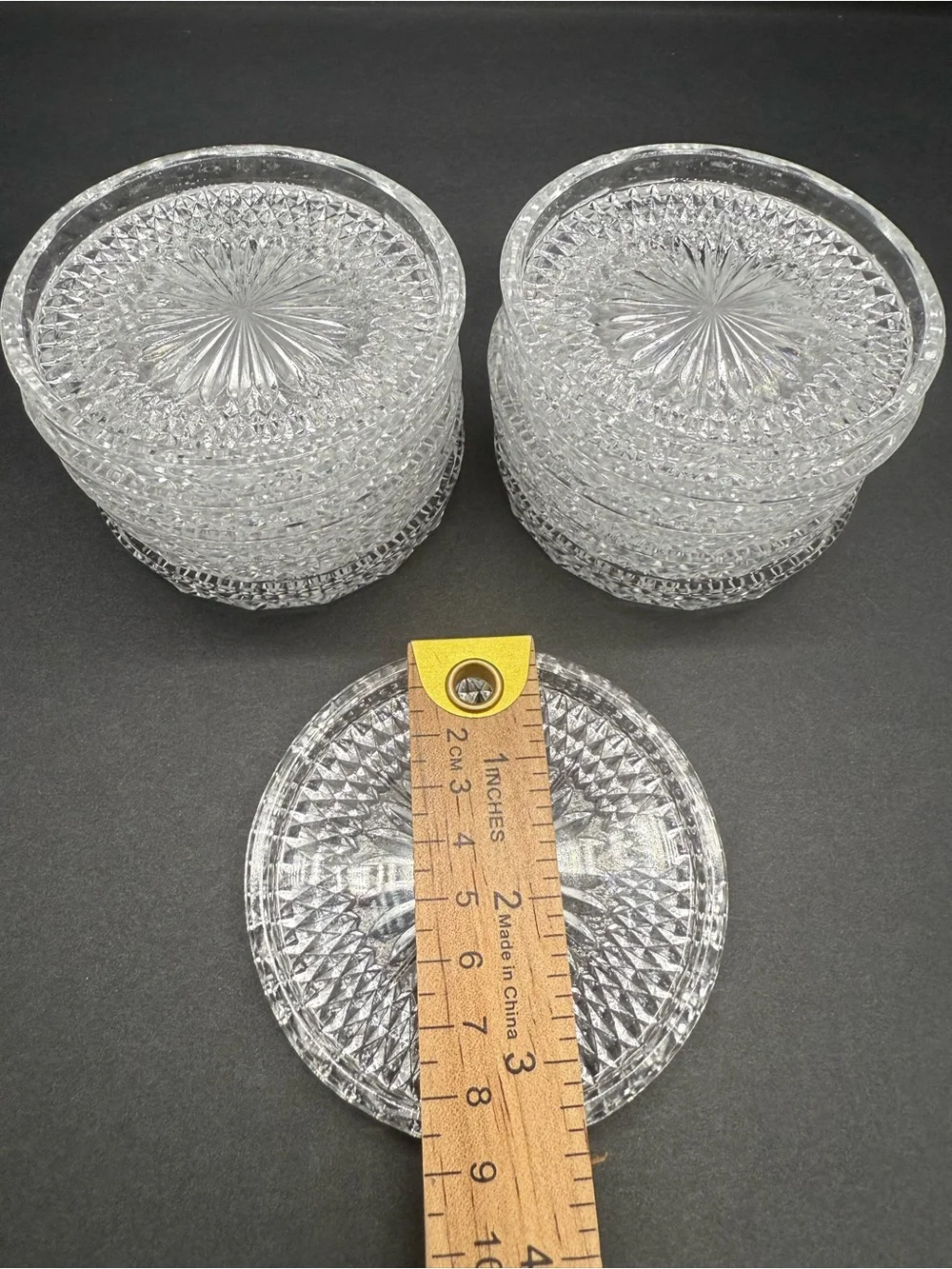 Crystal Coasters VINTAGE Tritschler Winterhalder Bleikristall Starburst QTY 11